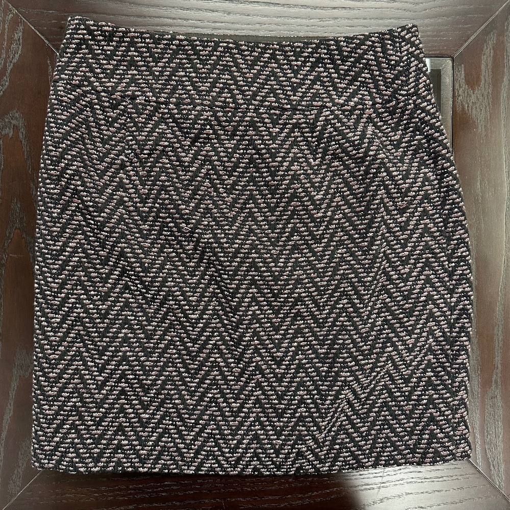 *LOFT* Black x Mauve Fashion Pencil Skirt Size 0